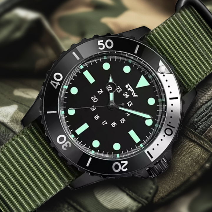 Reloj de Campo Táctico Estilo Buceo